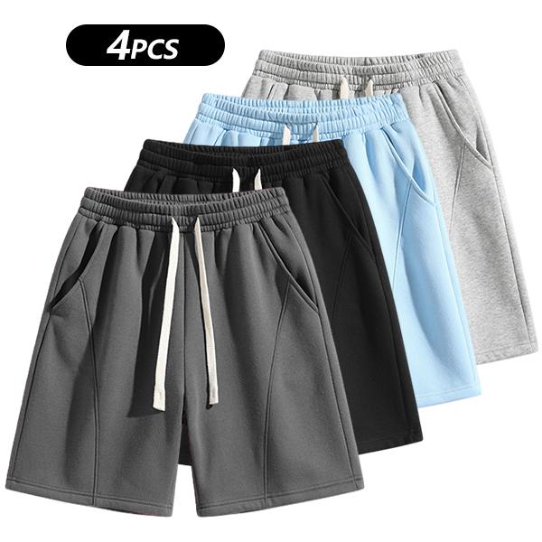 Men's Solid Pocket  Waist Shorts, Lightweight Breathable Shorts, Casual Breathable Comfortable Shorts for Running Gym Workout, Men's Bottoms for All Seasons